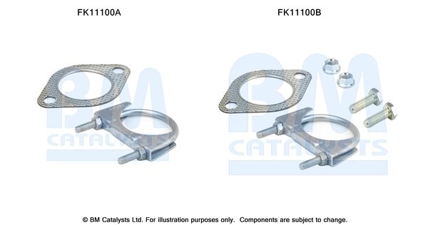 zestaw montażowy, filtr sadzy / filtr cząstek stałych BM CATALYSTS FK11100