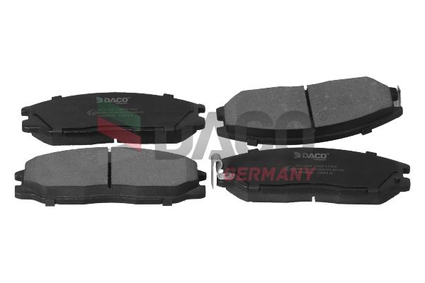 Zestaw klocków hamulcowych, hamulce tarczowe DACO GERMANY 321326