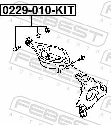 Levně Sada šroubů na korekci odklonu kola FEBEST 0229-010-KIT
