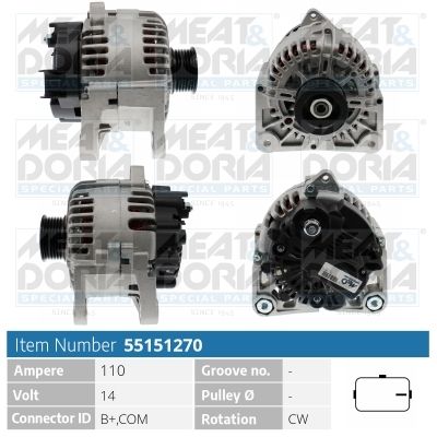 Alternator MEAT & DORIA 55151270