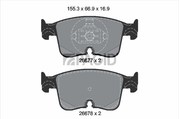 Zestaw klocków hamulcowych, hamulce tarczowe PAGID T3197N