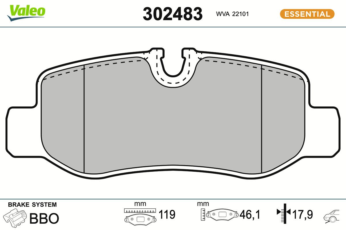 set placute frana,frana disc VALEO 302483