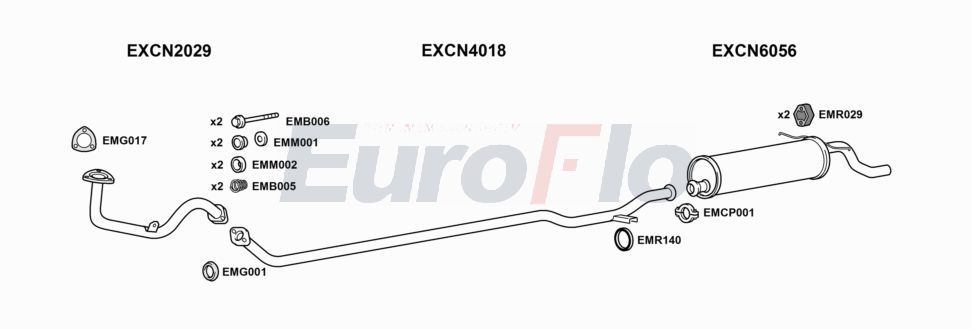 Układ wydechowy EUROFLO CNC15117001C