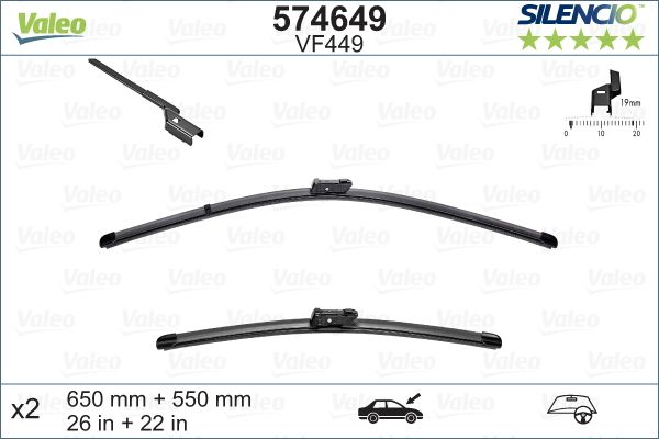 Pióro wycieraczki VALEO 574649