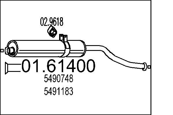 Tłumik końcowy MTS 01.61400