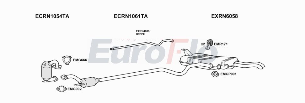 Układ wydechowy EUROFLO RNLAG22D1015D