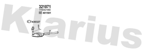 Układ wydechowy KLARIUS 721480E