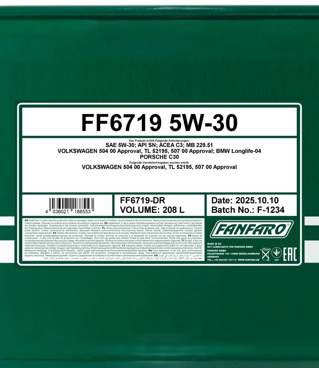 Motorový olej SCT - MANNOL VAG5W30208L