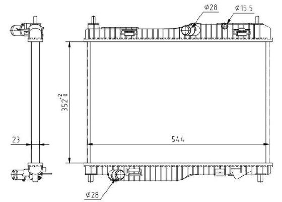 Radiator, racire motor MTR 13054772