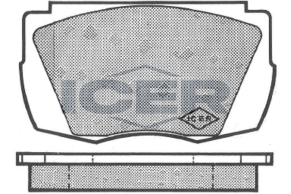 Zestaw klocków hamulcowych, hamulce tarczowe ICER 180006
