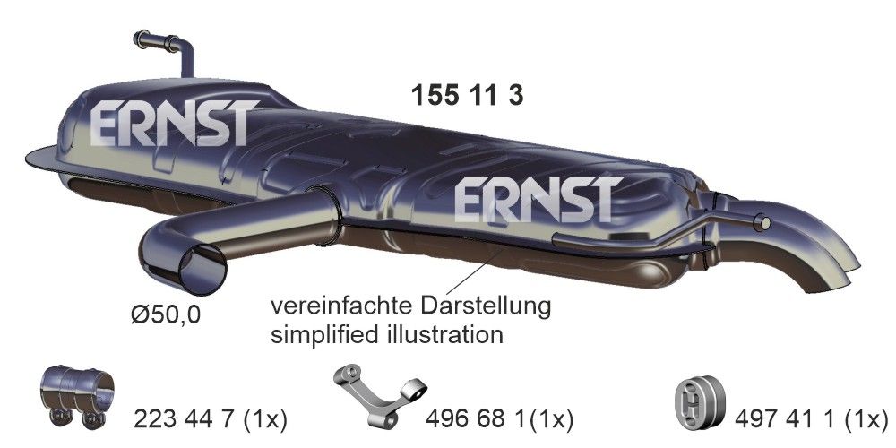 Toba esapament finala ERNST 155113
