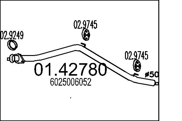 Rura wydechowa MTS 01.42780