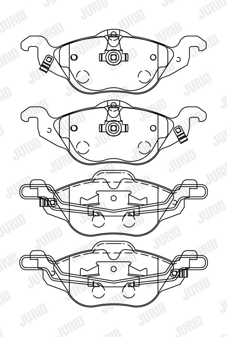 set placute frana,frana disc JURID 571968J