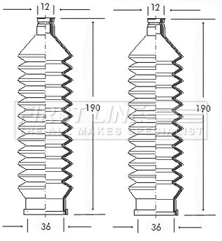 Zestaw osłon, układ kierowniczy FIRST LINE FSG3013