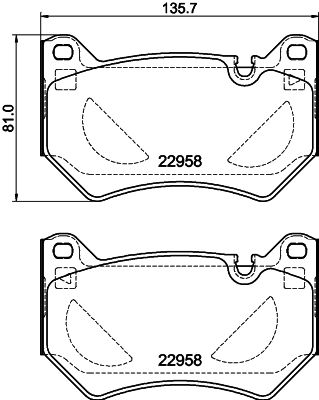 Sada brzdových platničiek kotúčovej brzdy HELLA PAGID 8DB 355 039-511