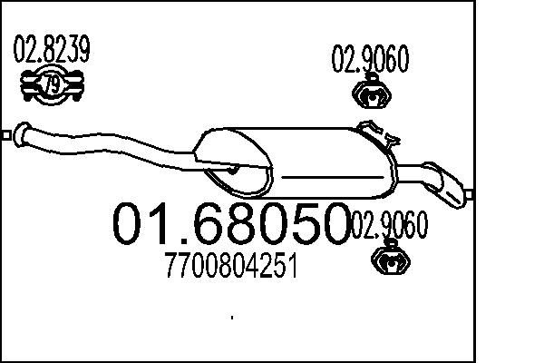 Tłumik końcowy MTS 01.68050