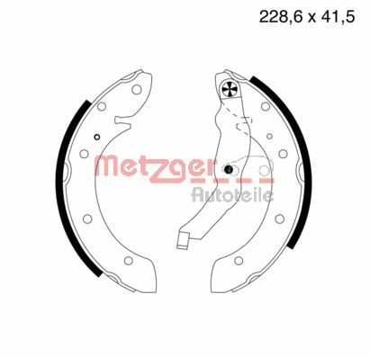 Zestaw szczęk hamulcowych METZGER AUTOTEILE MG633