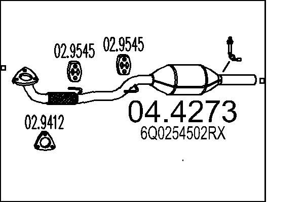 Katalizator MTS 6Q0254502RX