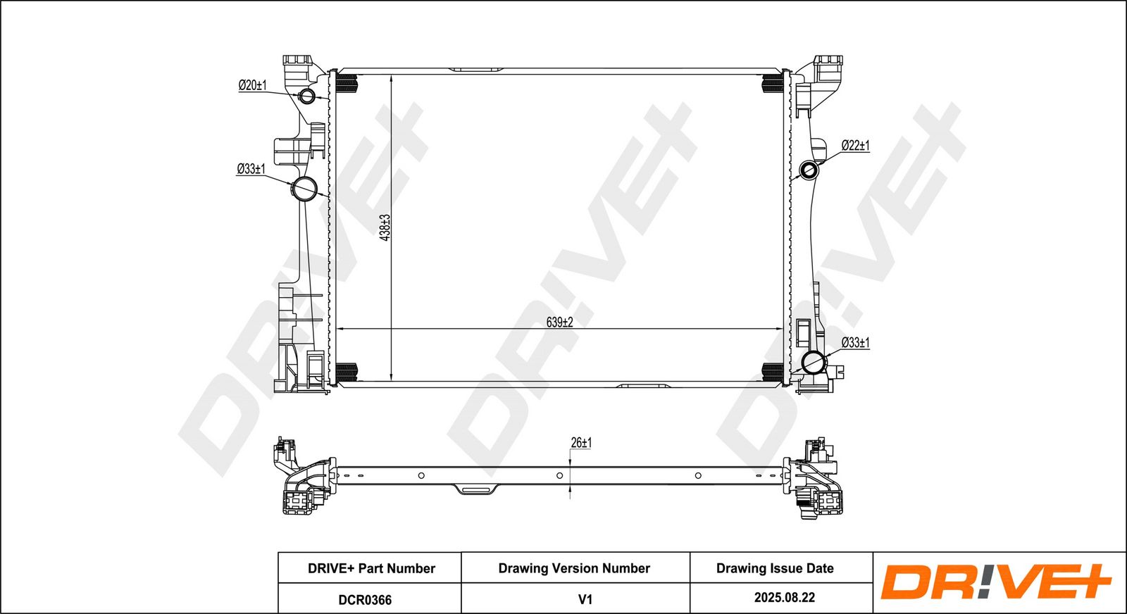 Chłodnica, układ chłodzenia silnika DR!VE+ DCR0366