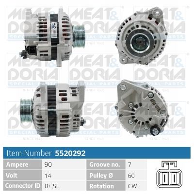 Alternator MEAT & DORIA 5520292