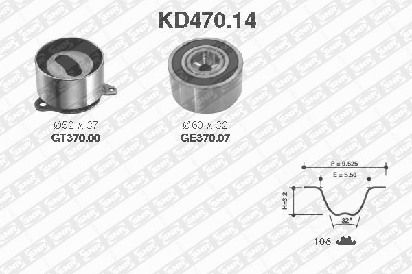 Levně Sada rozvodového řemene SNR KD470.14