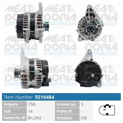 Alternator MEAT & DORIA 5510484