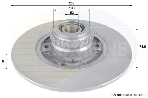 Tarcza hamulcowa COMLINE ADC3004