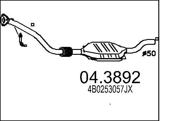 Katalizator MTS 4B0253057JX