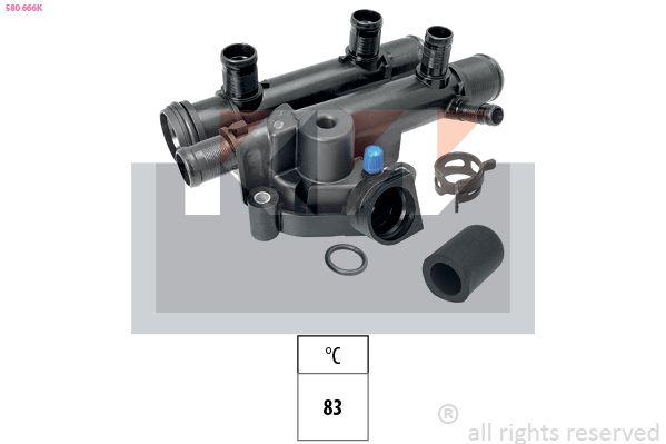 Termostat, środek chłodzący KW 580 666K