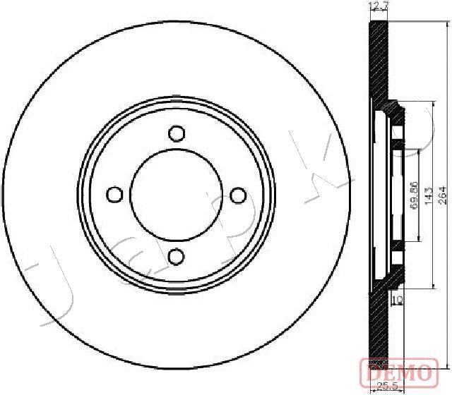 Tarcza hamulcowa JAPKO 610318C