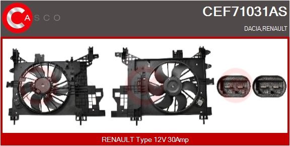 Elektromotor, větrák chladiče CASCO CEF71031AS