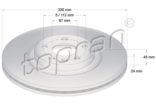 Tarcza hamulcowa TOPRAN 504 055