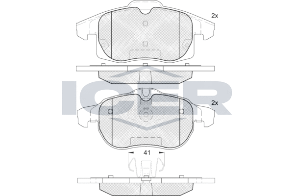 Zestaw klocków hamulcowych, hamulce tarczowe ICER 181891