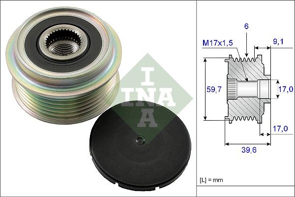 Alternator - sprzęgło jednokierunkowe SCHAEFFLER INA 535013310