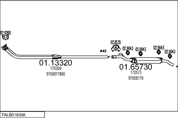Układ wydechowy MTS TALB01830A002488