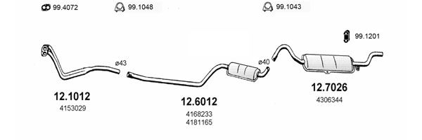 Układ wydechowy ASSO ART0774