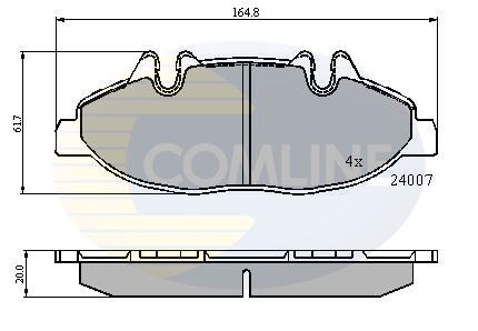 Zestaw klocków hamulcowych, hamulce tarczowe COMLINE CBP01305