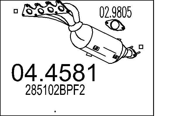 Katalizator MTS 285102BPF2