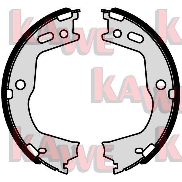 Zestaw szczęk hamulcowych, hamulec postojowy KAWE 01046