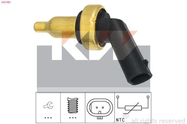 Czujnik, temperatura płynu chłodzącego KW 530 390