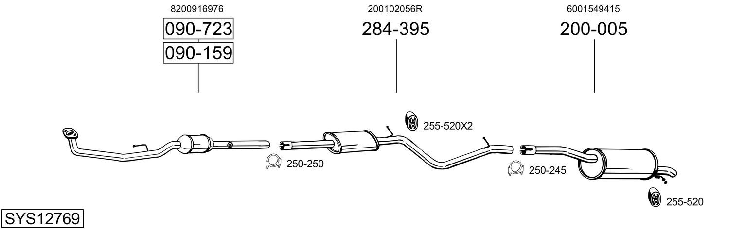 Układ wydechowy BOSAL SYS12769