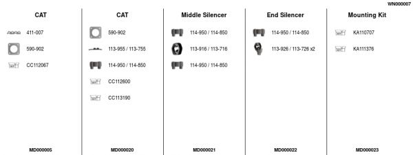 Układ wydechowy FA1 WN000007