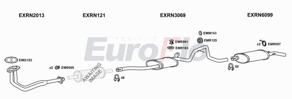 Układ wydechowy EUROFLO RN18203001B