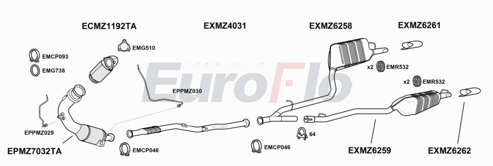 Układ wydechowy EUROFLO MZE3530D2001B