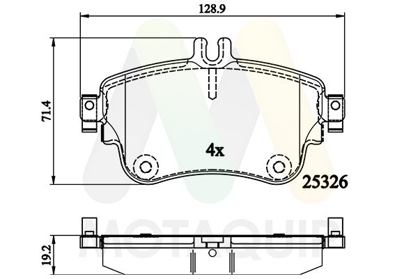 set placute frana,frana disc MOTAQUIP LVXL1746