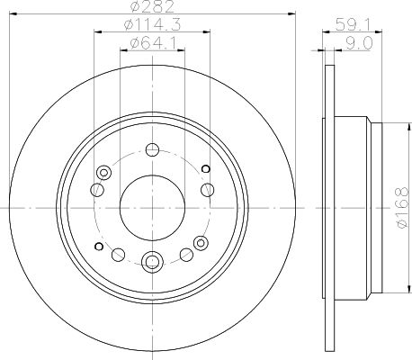 Tarcza hamulcowa MINTEX MDC2566
