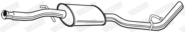 Tłumik środkowy WALKER 22839