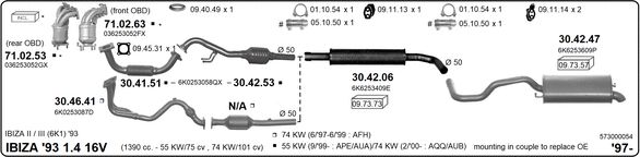 Układ wydechowy IMASAF 573000054