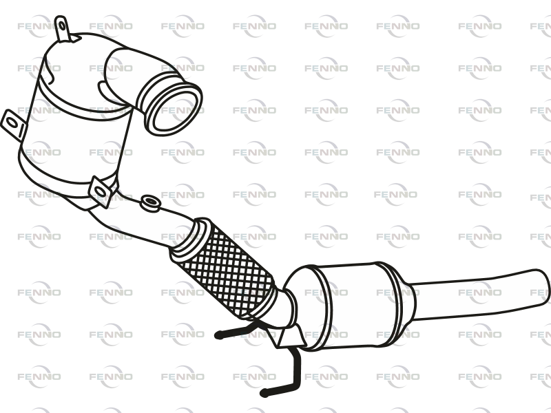 Filtr sadzy / filtr cząstek stałych, układ wydechowy FENNO 5Q0254505TX