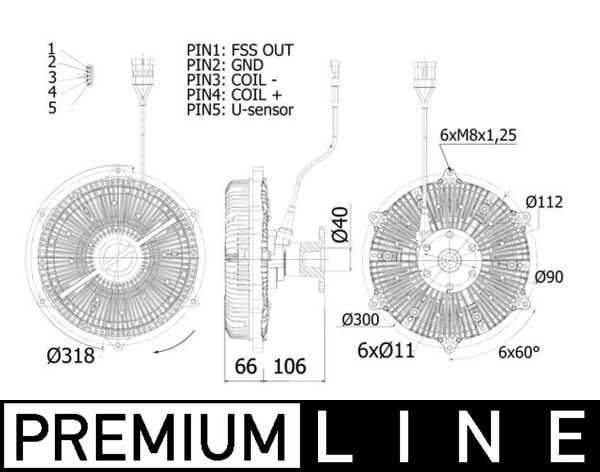 Cupla, ventilator radiator MAHLE CFC 237 000P